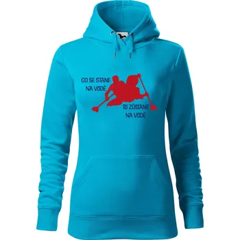 Dámská mikina DOBRÝ TRIKO Dámská mikina s potiskem Co se stane na vodě Velikost dámské mikiny: XL, Barva: Tyrkysová
