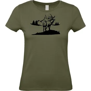 Dámské tričko Myslivecké Tričko dámské Jelen velký