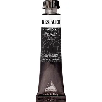 Speciální výtvarná barva Maimeri Varnish Restauro Restaurační barva Zinc White 020 20 ml 1 ks