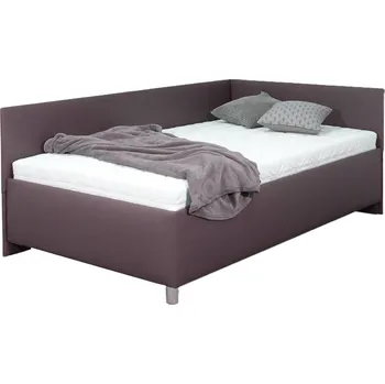 Postel Rohová postel s čely 120 x 200cm,pravá Hnědá