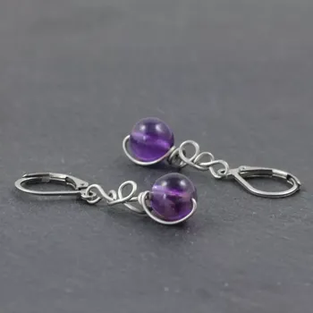 Náušnice Ametyst náušnice – model Zrození