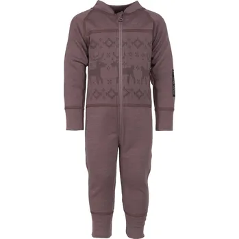Kojenecký overall LINDBERG SWEDEN MERINO OVERAL LINDBERG SWEDEN, KABDALIS, DUSTY MAUVE Velikost: 62-68