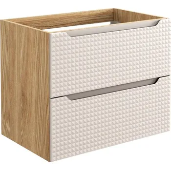 Koupelnový nábytek Závěsná umyvadlová skříňka Luxor Beige 82-70-2S béžová/dub olejovaný