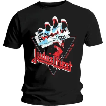 Judas Priest British Steel Hand Triangle Black 2XL Tričko