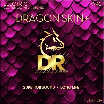 Struna pro hudební nástroj DR Strings Dragon Skin+ Coated Light 9-42 Struny pro elektrickou kytaru