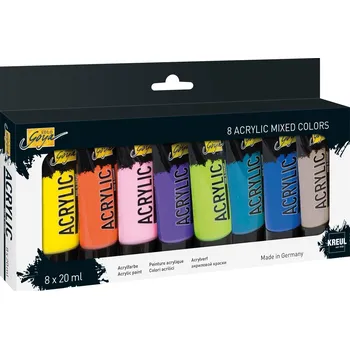 Vodová barva Kreul 84177 Sada akrylových barev 8 x 20 ml