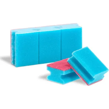 Houbičky na nádobí profil 3ks MODRÉ