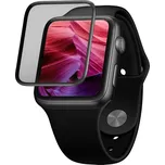 Tvrzené sklo FIXED 3D Full-Cover pro Apple Watch 44mm s aplikátorem černé