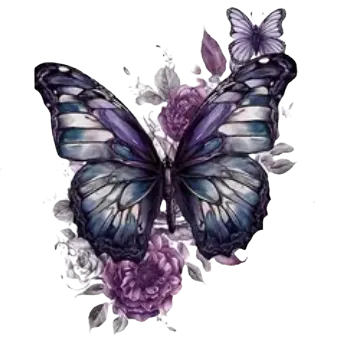 Nažehlovací obrázek - fialový motýl (8,2 X 10,16 cm)