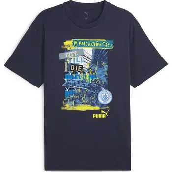 Puma Manchester City FtblNRGY+ T-Shirt Adults Navy M