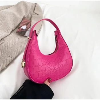 Kabelka Dámská luxusní kožená kabelka - Růžová