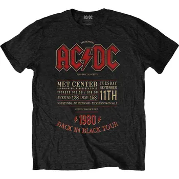 AC/DC Minnesota '80 Black S Tričko