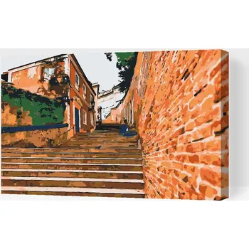 Painting Queens Painting Queens, Malování podle čísel, Zámecké schody, 40 × 60 cm, vypnuté plátno na rám