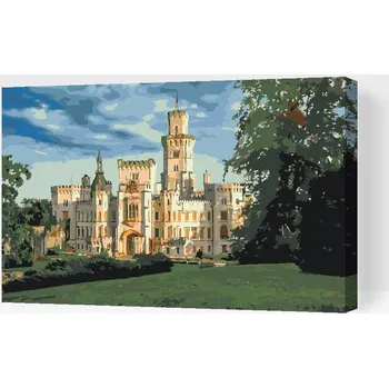 Painting Queens Painting Queens, Malování podle čísel, Zámek Hluboká 2, 40 × 50 cm, vypnuté plátno na rám