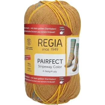 Příze Regia 4-Ply Pairfect 2301 Beryl-Ocker (Ponožková příze Regia Pairfect 2301 Beryl-Ocker)