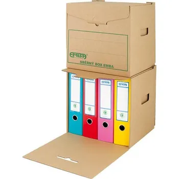 Archivační box Archivační kontejner Emba sběrný - přírodní hnědá