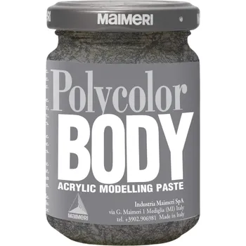 Vodová barva Maimeri Acrylic Modelling Body Strukturovací pasta 140 ml Silver