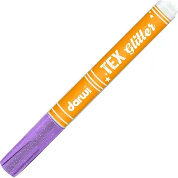 Darwi Tex Fabric Glitter Marker Fix na textil Lilac 6 ml 1 ks