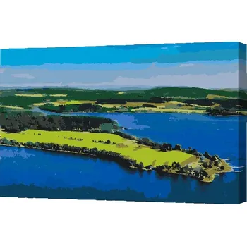 Painting Queens Painting Queens, Malování podle čísel, Vodní nádrž Lipno 2, 40 × 60 cm, vypnuté plátno na rám