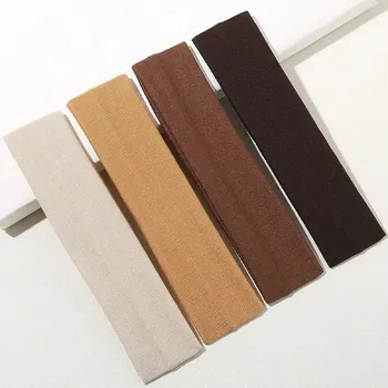 Čelenka Sportovní elastická čelenka na cvičení | doplňky do vlasů - Tmavá káva