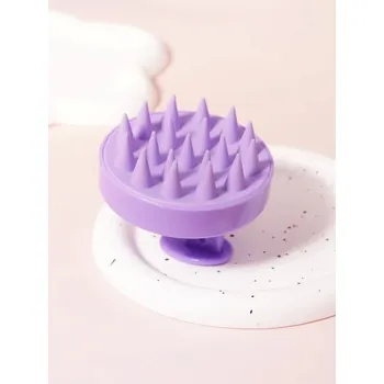 Masážní kartáč na vlasy, silikonový | péče o vlasy - yuankonxitoushua-zi