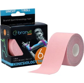 Tejpovací páska BronVit Sport Kinesio Tape classic 5 cm x 6 m tejpovací páska světle růžová