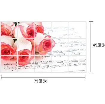 Samolepící dekorace Dekorace na zeď | samolepka na stěnu, vodotěsná do koupelny, kuchyně - 20,45cm x 75cm