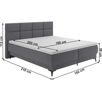 Postel Boxspringová postel LYANNA 4 Tempo Kondela
