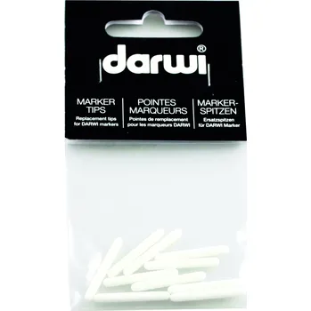 Darwi Replacement Tips For Paint On Leather Marker Náhradní hroty White 10 ks
