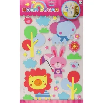 Samolepící dekorace dekorace EVA-ZVÍŘÁTKA, samolep. na zeď