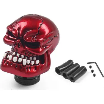 Hlavice řadicí páky Hlavice řadící páky - lebka - červená