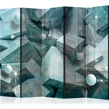 Paraván Paraván Concrete Cubes (Green) Dekorhome