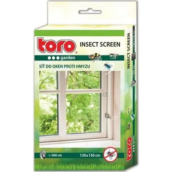 Síť proti hmyzu TORO SÍŤ OKENNÍ PROTI HMYZU 130X150 CM, ČERNÁ_hamashop
