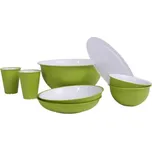 Set nádobí OMADA SANALIVING PIC-NIC SET 8 PCS UNI Zelená, Bílá