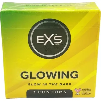 Kondom EXS Glow vegan glowing 3 pcs