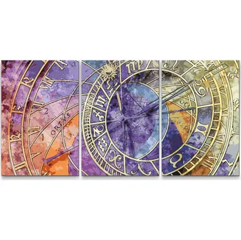 Painting Queens Painting Queens Malování podle čísel - Orloj (sada 3 ks), 40 × 60 cm, na rámu