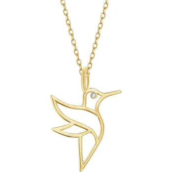 Přívěsek Zlatý přívěsek s diamantem - kolibřík - 0,004 ct - ryzost 585 - 101.357