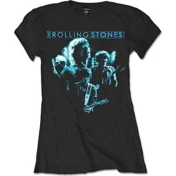 Pánské tričko The Rolling Stones Band Glow Black 2XL Dámské Tričko