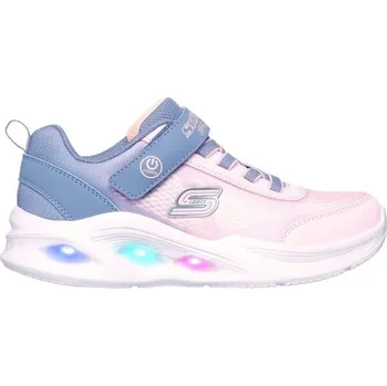 Dívčí tenisky Dívčí vycházková obuv Skechers SOLA GLOW - OMBRE DELUXE 30 Růžová, Fialová, Bílá