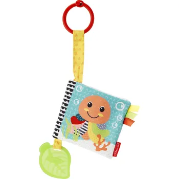 Hračka pro nejmenší Hračka na kočárek Závěsná textilní knížka zvířátka