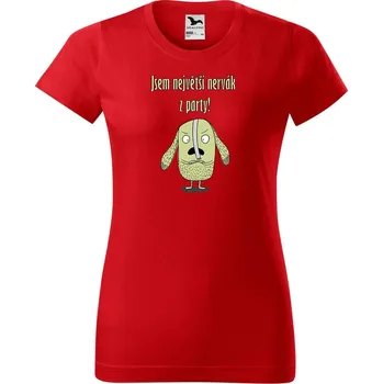 Dámské tričko DOBRÝ TRIKO Dámské tričko Největší nervák Barva: Červená, Velikost: 3XL