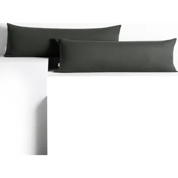 Bytový textil Povlaky na polštáře Amber tmavě šedé, velikost 40x145*2