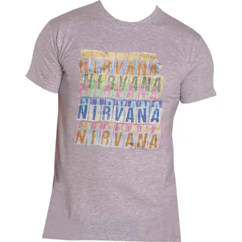 Pánské tričko Nirvana Tričko Repeat Unisex Grey S