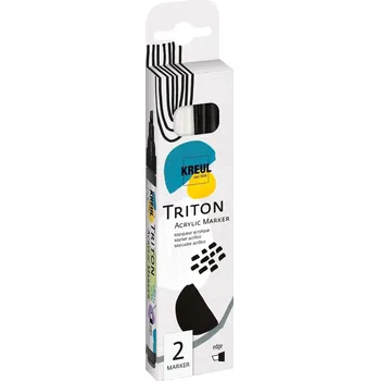 Kreul Triton Sada textilních fixů 1 - 4 mm White & Black 2 ks