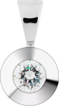 zlatý přívěsek s diamantem 0.24ct E/VVS1 s IGI certifikátem