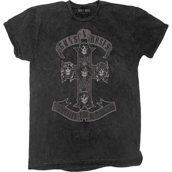 Pánské tričko Guns N' Roses Monochrome Cross Dip-Dye On Black L Tričko