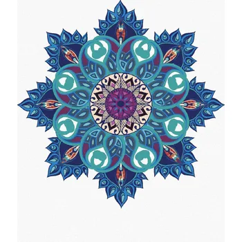 zuty Zuty - Malování Podle Čísel - Modrá Mandala, 40X50 Cm, Plátno