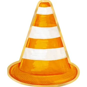 Papírový ubrousek PartyPal Ubrousky silniční kužel - kolekce Dopravní prostředky 27x33cm, 10ks