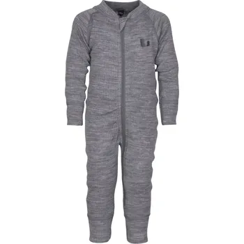 MERINO OVERAL LINDBERG SWEDEN ŽEBROVANÝ, GREY MELANGE Velikost: 74-80