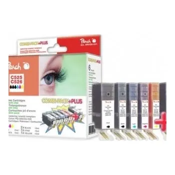 PEACH kompatibilní cartridge Canon PGI-525/CLI-526 MultiPack Plus, 3xBlack,Cyan,Magenta,Yellow, 2x19ml, 4x10ml